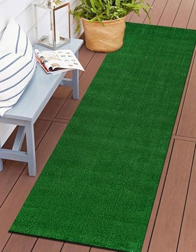 rugshop turf patio deck outdoor indoor runner rug, main product view