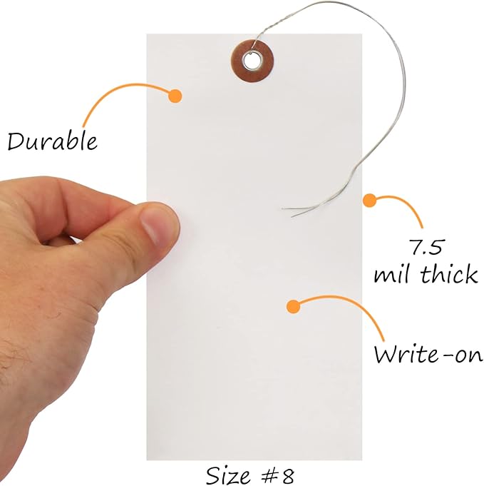 SmartSign Blank White Shipping Tags - Image 3