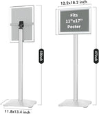 INNOVSIGN 3Packs Heavy Duty Adjustable Pedestal Poster Sign Stand, 11x17 - Image 6