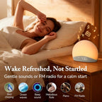 housbay sunrise alarm clock with bluetooth speaker &, side view