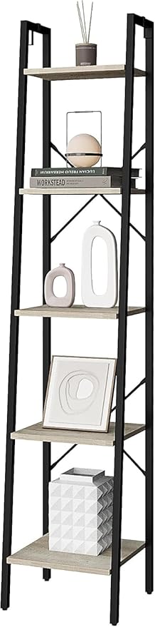 Hzuaneri Ladder Shelf, Bookshelf Bookcase, Freestanding Corner Storage Shelve - Image 8