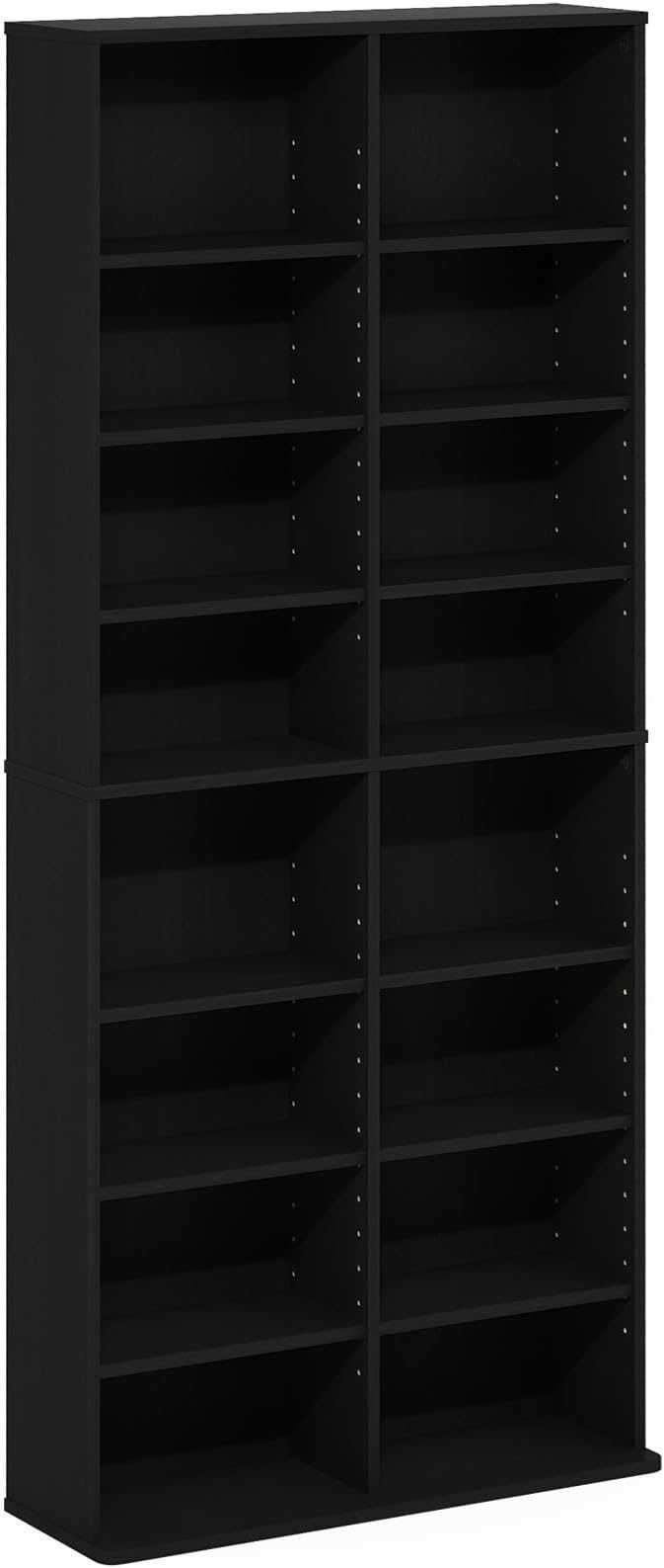 Furinno Jaya DVD Shelf, 16-Shelf Wide CD Rack, Media Shelf - Image 5