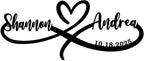 Metal Name Signs Personalized, Infinity Sign by efcustomgifts