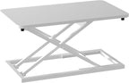 Decoholic White Small Single 24 inch Scissors Lift Keyboard and Mouse Riser by DECOHOLIC