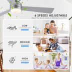 asyko 46" silver modern low profile ceiling fans, front angle view