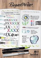 Speedball Elegant Writer Calligraphy 6 Marker Set, 3.0 mm Chisel Nib Tip Pens - Image 6