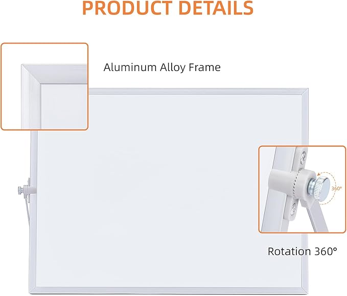 MXG Magnetic White Board Dry Erase, 10x14 Inch Double Sided Small Whiteboard - Image 3