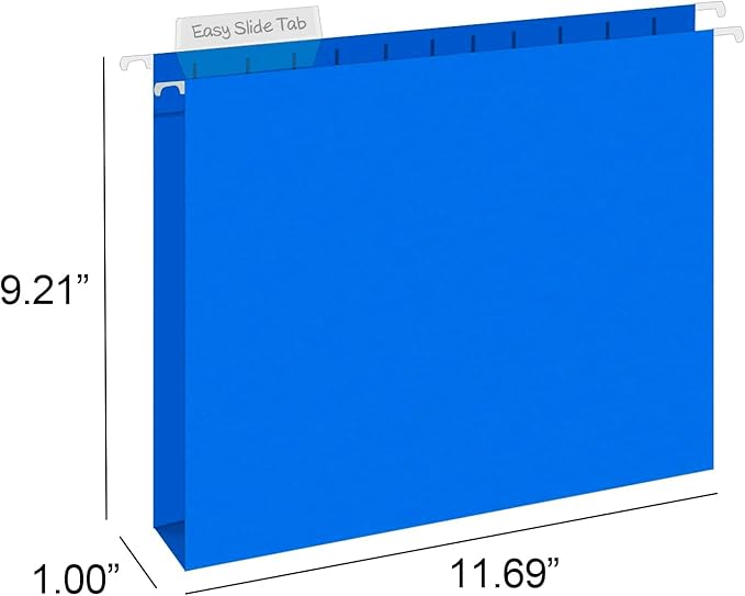 HERKKA Extra Capacity Hanging File Folders, 60 Pack Reinforced Letter Size - Image 2