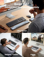 Meatanty Keyboard and Mouse Wrist Rest Set, Ergonomic Computer Wrist Pad, Memory Foam Wrist Support for Desk, Hand Typing Palm Mouse Rest Office Gaming Accessories, Carpal Tunnel Pain Relief Cushion