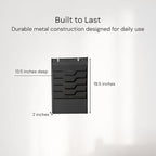 MAXXBUILD 4 Tier Wall Mounted File Organizer, Metal Task Rack - Image 3