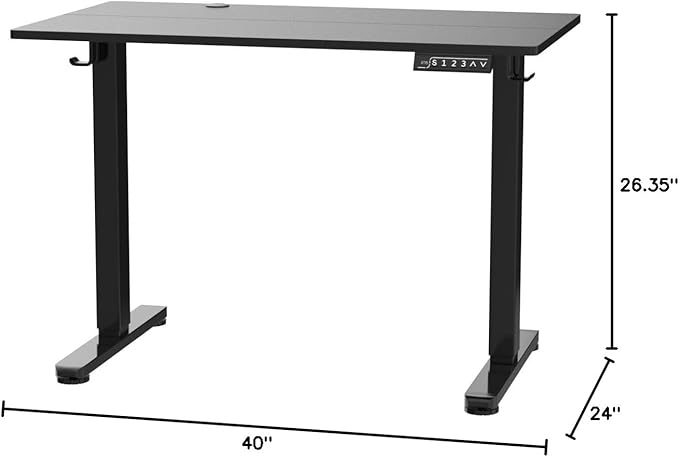 ErGear Small Height Adjustable Electric Standing Desk, 40 x 24 Inches Sit Stand - Image 3