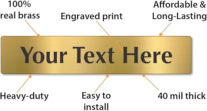 SmartSign Custom Brass Sign - Image 4