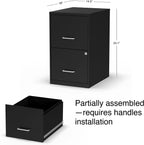 staples 2-drawer vertical file cabinet, letter size, lockable, close-up detail