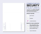 compuchecks 500 blank check stock paper, check on shown in use