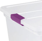 Sterilite 4-Pack 110 Quart ClearView Latch Box, Stackable Organizer Bins - Image 8