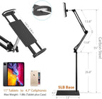 Tablet Floor Stand with 5LB Metal Base, Overhead Bed Phone Stand Angle Height - Image 3