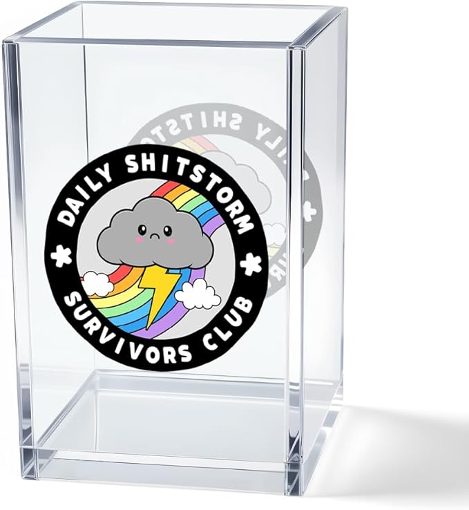 Vgrti Daily Sh!tstorm Survivors Club Acrylic Cosmetic Pencil Pen Holder Cup by Unknown