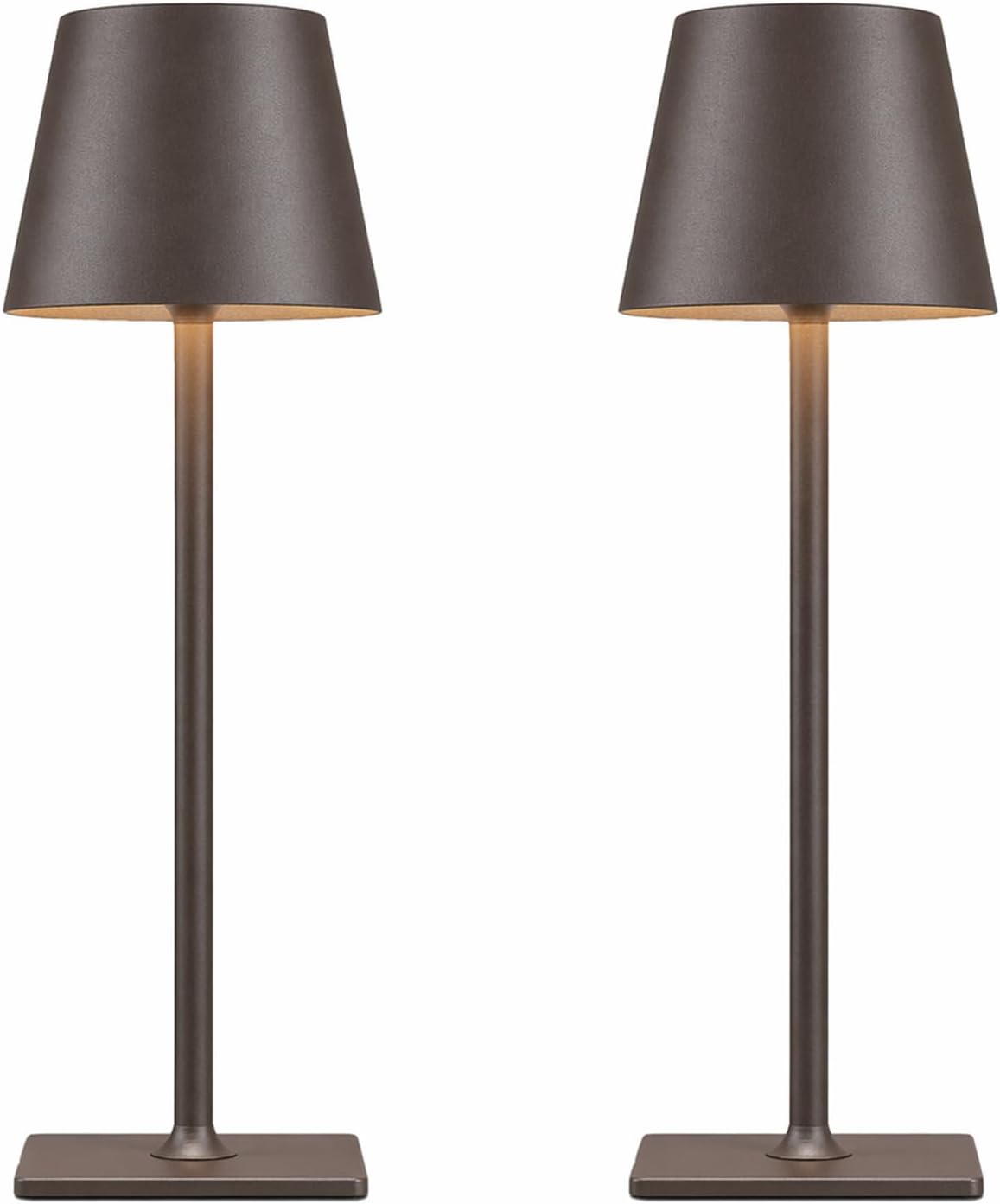 Yogaret Cordless Table lamp Brown 2pack for Restaurant Home Dinner Dining Kit...