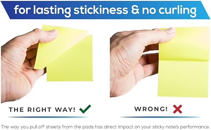 Infiniko Sticky Notes 3x3 Inch, 1200 Sheets, 6 Bright Color Sticky Pads - Image 3