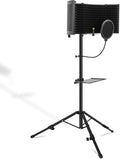 microphone isolation shield with stand curved panel, foldable, main product view