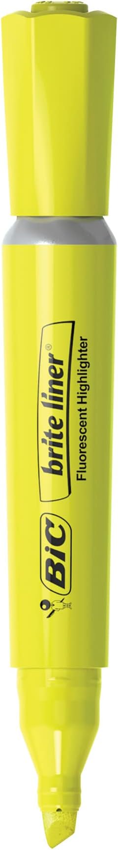 BIC Brite Liner Grip XL Highlighters, Chisel Tip, 4-Count Pack of Assorted - Image 2
