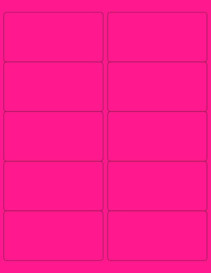 NextDayLabels - 8-1/2 x 11 Neon Color High Light Fluorescent Labels by NextDayLabels