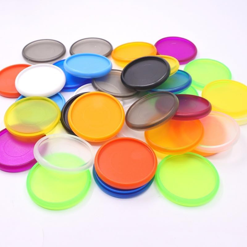 100pcs Discbound Notebook Discs DIY Planner Accessories | Solid&Clear Mixed 0.7inch/18mm Binder disc fits for Tul,Levenger,Arc,Happy Planner,Talia