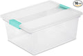 Sterilite 16-Pack Clip Box, Stackable Clear Plastic Bins by Sterilite