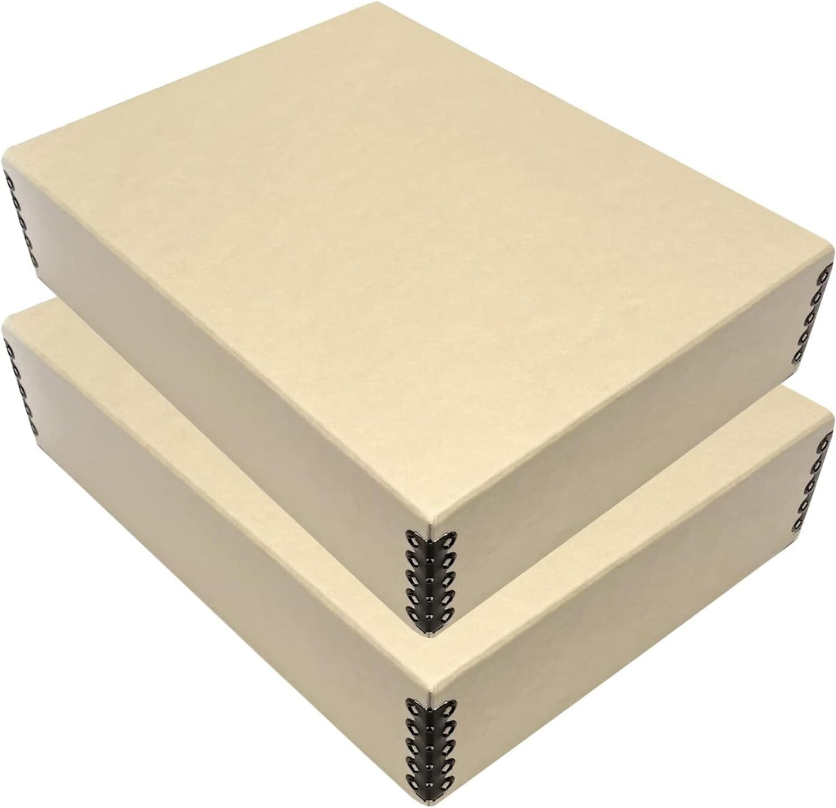 Lineco, 9x12 Tan Color Museum Archival Storage Box, Drop Front Design. Acid-Free