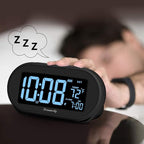 DreamSky Alarm Clocks for Bedrooms, Auto Set Digital Desk Clock for Bedside - Image 5