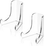 Chunful 2 Pieces Acrylic Plate Stands Clear Acrylic Easels Display Stands by Chunful