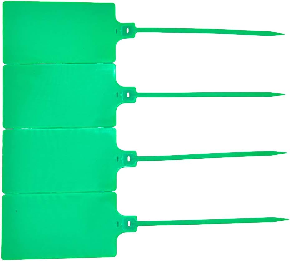 Blank Waterproof Plastic Tags Marker Ties Large Labeling Tags 2.28"×3.94" Green - Image 4