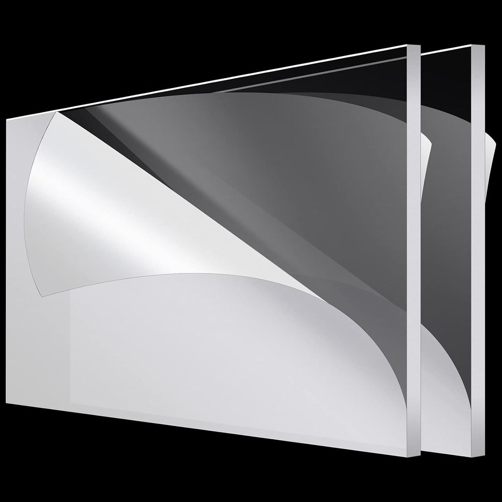 Roowest 2 Pcs 24 x 48 Inch, 1/8 Inch Thick Clear Acrylic Plexiglass Sheets