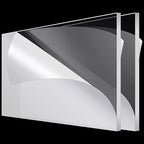 Roowest 2 Pcs 24 x 48 Inch, 1/8 Inch Thick Clear Acrylic Plexiglass Sheets by Roowest