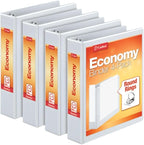 Cardinal 1.5 Inch 3 Ring Binder, Round Ring, 4 Pack, Holds 350 Sheets by TOPSProducts