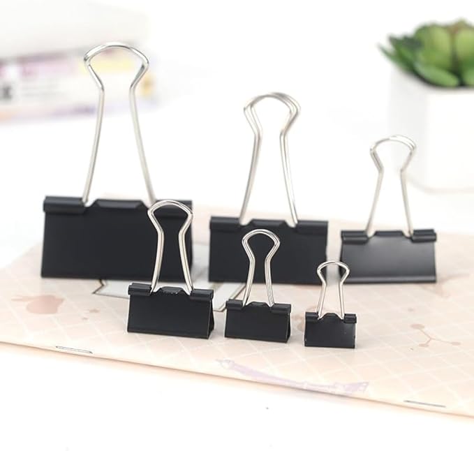 200PCS Binder Clips Paper Clamps Assorted Sizes, Mini and Micro, 6 Sizes - Image 9