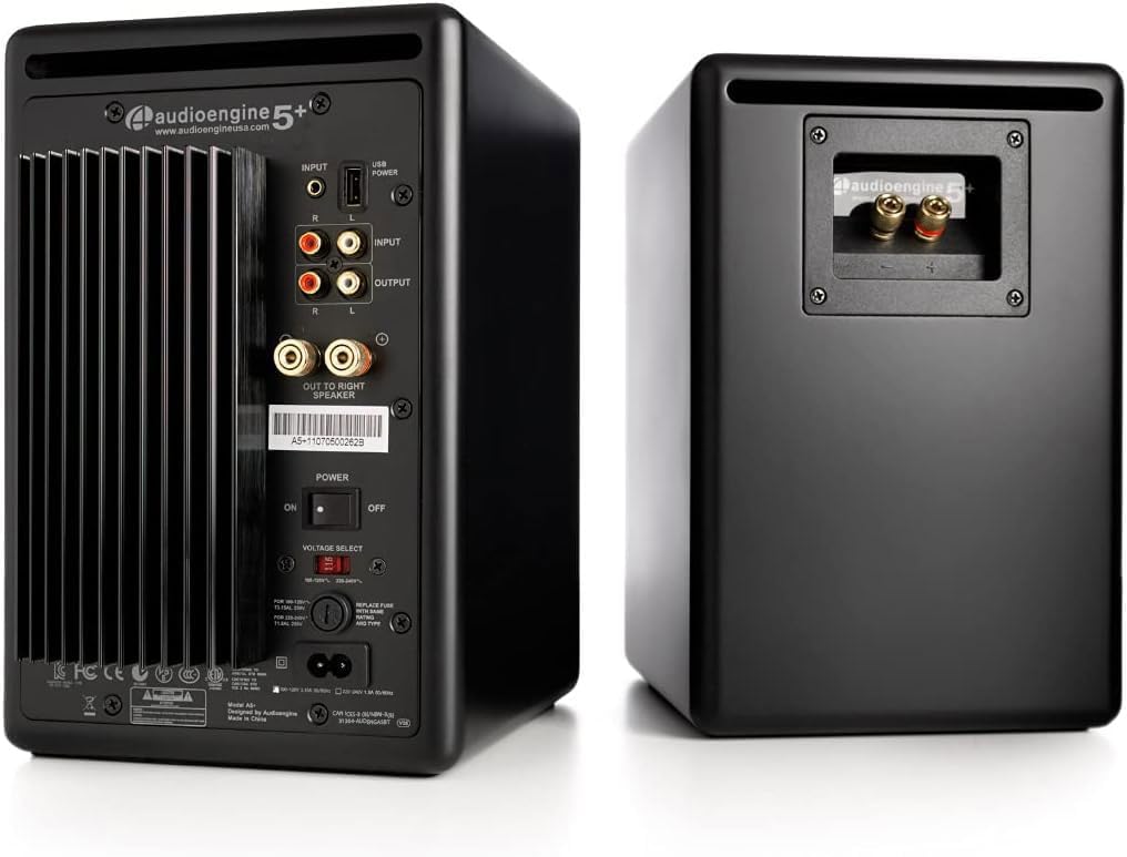 Audioengine A5+ Wired Bookshelf Speakers – Powered Speakers