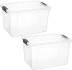 Superio Storage Bins with Lids, Stackable Totes, BPA Free, Odor Free, Organizer by Superio