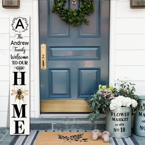 SRongmao Welcome To Our Home Porch Sign Personalized Welcome Sign - Image 2