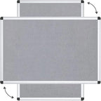 VIZ-PRO Notice Board Felt Gray, 36 X 24 Inches - Image 2
