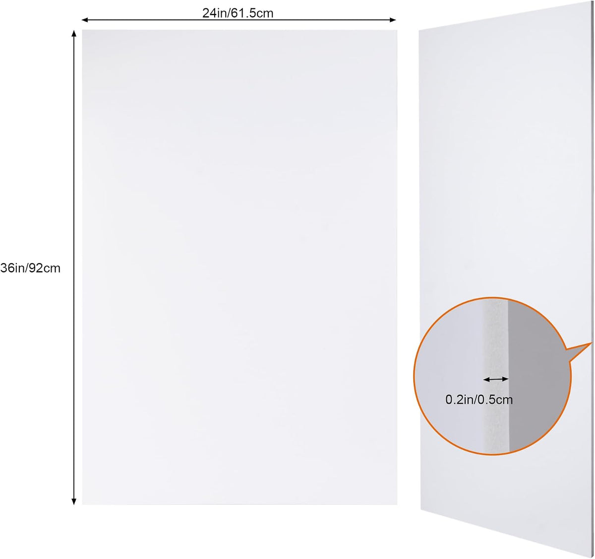 3 Pack White Foam Board, 24" x 36" Foam Core Board, 0.2" Thick...