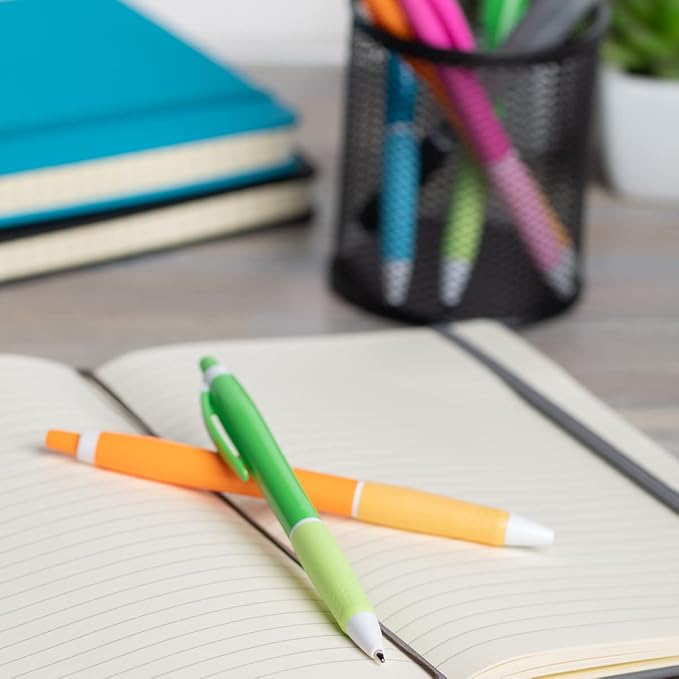 Simply Genius Bulk Office Pens – 100 Retractable Ballpoint Writing Instruments - Image 3