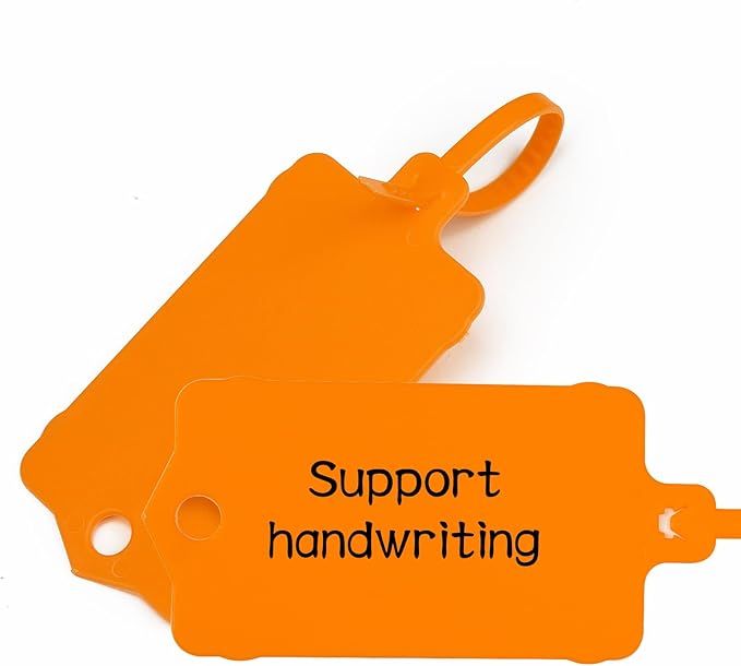 100pcs Blank Plastic Tags for Labeling Reusable Hanging Tags Ties Key Tag - Image 2