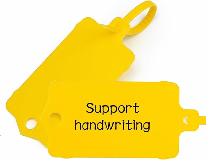 100pcs Blank Plastic Tags for Labeling Reusable Hanging Tags Ties Key Tag - Image 5