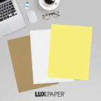 LUXPaper 8.5" x 11" Paper | Letter Size | Pastel Canary Yellow | 60lb. Text | - Image 9