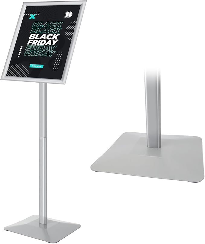 Golemas Sign Stand for Display, 11lbs Integrated Rod Heavy Duty Pedestal Floor by Golemas