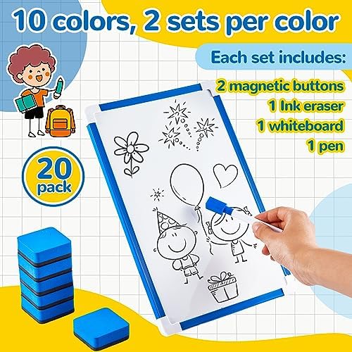 20 Pack 8'' x 12'' Hanging Magnetic Dry Erase Board Small Dry...