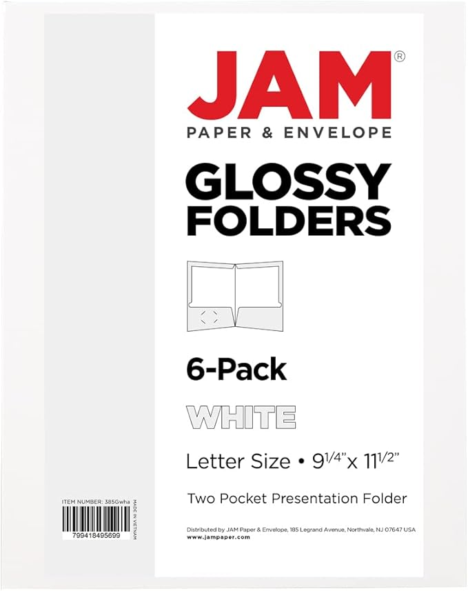 JAM PAPER Laminated Two Pocket Glossy School Folders - Image 6