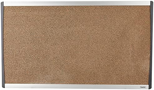 Quartet Bulletin Board, 24" x 14", Corkboard, Cubicle, Arc, Aluminu...