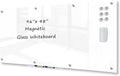 J&J worldwide Magnetic Glass Whiteboard 8' x 4' Ultra White, Large Frameless
